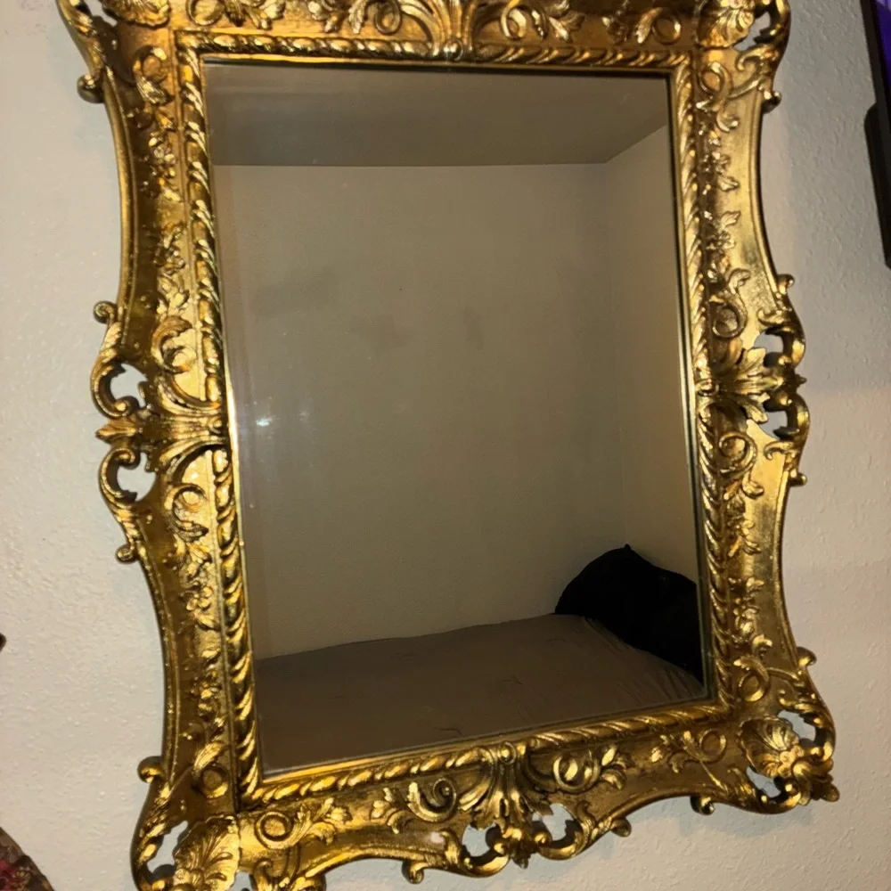 Elegant Gold Ornate Wall Mirror